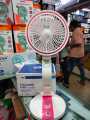 Rechargeable Folding Table Fan with Led Light multi-colour -1 ps.