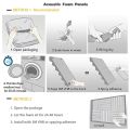 1PC Soundproofing Foam High-density Flame-retardant Pyramid Noise Sound-Absorbing Acoustic Foams Sound Treatment Panel. 