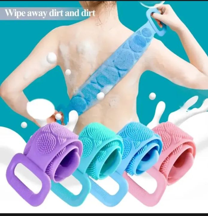 Silica gel Bath Towel Back Strip Belt Bathroom Tools