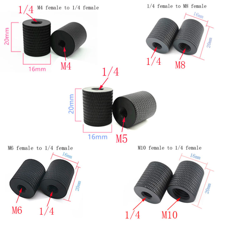 1/4%20to%20M4%20M6%20M8%20M10%20Female%20to%20female%20Screw%20Mount%20Adapter%20for%20camera%20tripod%20camera%20photography%20accessories%20-%20Image%202