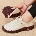 Sneakers Women Shoes Loafers Lace Up Leather Flat New Spring Casual comfortable Mom Shoe Mujer Zapatos Chaussure Femme. 