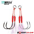 10pair/lot Fishing Hook Jig Double PairHooks Barbed Thread Feather Accessories Pesca High Carbon Steel Fishing Lure Slow Jigging. 