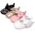 Meckior Baby Shoes Classic Dress Cute Bow-knot Heart Anti-slip Soft Sole First Walkers Infant Baby Girls Toddler Shoes 0-18m. 