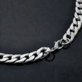 Men's Stainless Steel Silver Curb Chain Necklace 8mm x 60cm. 