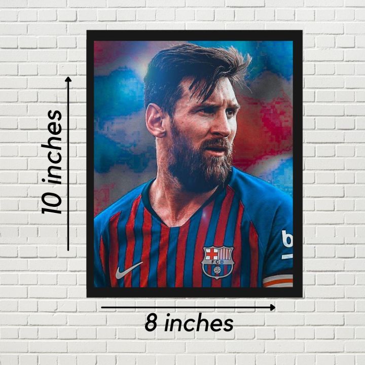 Lionel Messi wall frame fc Barcelona superstar
