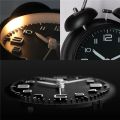 Twin Bell Loud Alarm Clock Metal Frame 3D Dial with Backlight Battery Operate Desk Table Alarm Clock For Home and Office.. 