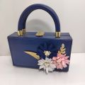 flower top handle trendy bag. 