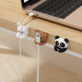 WORTHBUY Cute Desktop Cable Managers Self-Adhesive Wire Cord Management USB Data Cable Clips Holder Office Desk Accessories.