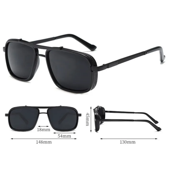 1/2/3PCS%20New%20Style%20Stylish%20%20Retro%20Car%20Sunglasses%20Thickened%20Double%20Beam%20Punk%20Men's%20Metal%20Sunglasses%20877%20-%20Image%206