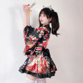 Japanese Modified Kimono Dress For Women Bathrobe Summer Cosplay Costume Anime Halloween Costumes Sweet Geisha Kawaii Girl.