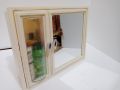 Style front storage box cabinet mirror double door for bathroom accessories cabinet. 