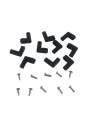 10 PCs plastic bracket L-shaped game parts (black) motherboard bracket PCB type L-shaped stand Holder. 