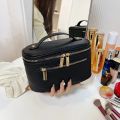Leather PU Cosmetic Bag Portable Women's Large Capacity Cosmetic Bag Multifunctional Waterproof Cosmetic Bag. 