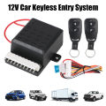 12V Car Door Windows Switch Keyless System 2 Buttons Remote Control Master Electric Lock Lifter Interior Automotive Accessories. 