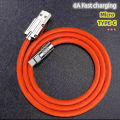 6A 120 W fast charging cable metal zinc alloy liquid silicon data cable type C suitable for Huawei Xiaomi Android phone. 