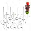 10/20/30pcs Kabob Skewers Stainless Steel Sticks For Grilling Reusable Kebab Tool Barbecue Stainless Steel BBQ Stick Chicken. 