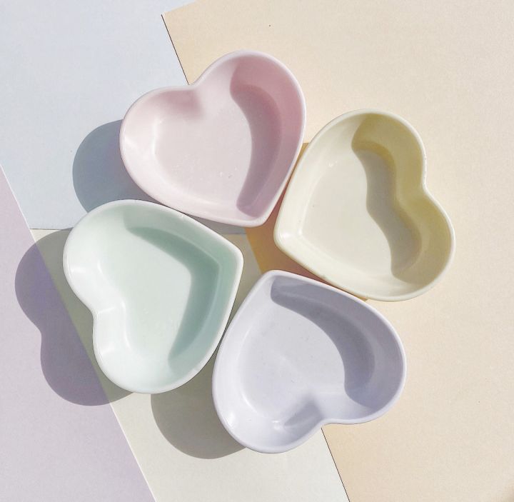 Pastel heart ring dish bowl trinket dish resin tray,Customise home