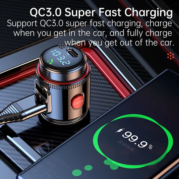 Bluetooth%205.4%20Car%20Adapter%20Wireless%20AUX%20FM%20Transmitter%20USB%20C&QC3.0%20%20PD%2030W%20Fast%20Charging%20Cigarette%20Lighter%20Radio%20Music%20Bass%20-%20Image%203