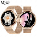 LIGE New Women's Smart Watch Amoled HD Screen Sports Heart Rate Bluetooth Call IP68 Waterproof Ladies Smartwatch For Android iOS. 