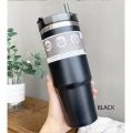 1200ml 900ml and 600ml Tumbler With Handle Straw Lid Insulated Tumbler Thermos Travel Coffee Mug. 