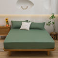 A simple pure color bed cover single all-wrapped mattress protective cover dust cover (without pillowcase) for all seasons. 