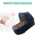 Mosquito Net For Stroller Portable Mini Crib Bug Net Washable Fine Mesh Cover with Elastic Edge for Stroller Bassinet.