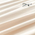 3 Piece Sheet Set  pink bowknot embroidery duvet cover Set ， comfortable Bedding Set Bedspread for All Season. 