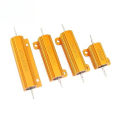 2PCS Wirewound Load Resistor 10W/25W/50W/100W Aluminum Case 4Ω/6Ω/8Ω/0.1-10KΩ for LED Turn Signal Power Resistance. 