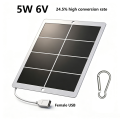 5W Sunpower Portable Solar Panel 6V Solar Plate WithUSB Safe Stabilize Charger For Power Bank Phone Outdoor Camping Home RV .
