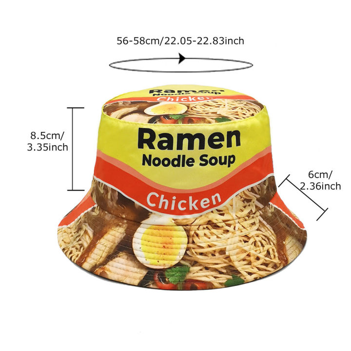 Spring/Summer%20Outdoor%20Men%E2%80%99s%20Sun-proof%20Bucket%20Hat%20Unisex%20Fisherman%20Hat%20Leisure%20Ramen%20Print%20Hat%20Fashion%20Women%E2%80%99s%20Basin%20Cap%20-%20Image%203