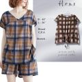 (Bust size - 44") C.P.A brand Japan Branded Grade A+ quality Short Sleeve blouse (Pre-loved/ thrift). 