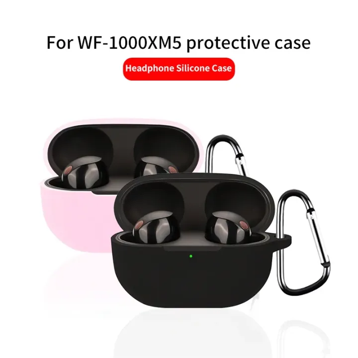 Case%20for%20%20WF%201000XM5%20Wireless%20Earphone%20Covers%20Shockproof%20Soft%20Silicone%20Headset%20Anti-Scratch%20Protective%20Cases%20With%20Hook%20-%20Image%203