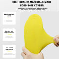 Elastic Waterproof Shoe Cover Outdoor Rain Boots Silicone Anti Slip Rain Shoe Cover PVC Portable Mid Thickened Latex Shoe Cover. 