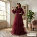 Irani Style Georgette One Piece Kurti Gown China A Soft Net Design For Girls And Women Elegant Outfit. 