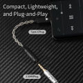 QKZ TC-MAX Pro HiFi DAC USB Type C To 3.5mm Headphone Amplifier Audio Decoder IEM AMP Mobile Phone Adapter CX31993 32bits/384kHz. 
