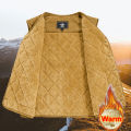 2025 New in Padded Vest Men Zipper Winter Thick Warm Corduroy Sleeveless Jacket Male Autumn Casual Waistcoat Golf Work Wear Coat. 