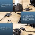 USB Sound Card Adapter with 3.5mm Headphone and Microphone Jack Braided Cable External USB Audio Adapter for Windows Mac Laptop. 