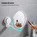 Wall Mirror Folding Arm Extend Bathroom Mirror Without Drill Swivel Bathroom Mirror Suction Arm Double Side Cosmetic Makeup.