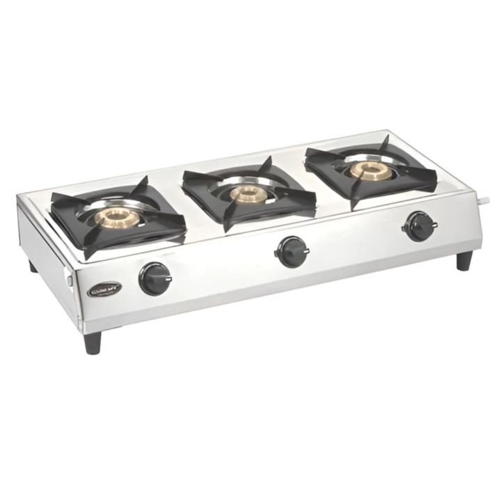 Smartflame Stainless Steel 3 Burner Manual Gas Stove