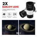 Datyson 2-Elements 2X Barlow Lens 5P9962 Fully Multi-Coated Optics for 1.25"  Astronomy Eyepiece. 