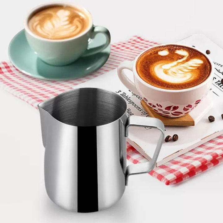 Stainless Steel Milk Frothing Pitcher Espresso Steaming Coffee Barista ...