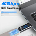 USB C Adapter 140W with LED Display 40Gbps USB C Extension Adapter Type C Power Meter Tester USB C Extender USB4 Thunderbolt. 