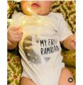 Customized Kids Name special 14 August / First birthday / Ramazan /Eid / Eid ul adha / Rabi ul awal romper Body suit and 1st EID /Ramadan / birthday / Rabi ul awal / Eid ul adha romper body suit in two different colour size 0-12 months. 