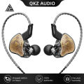QKZ HI7T In Ear Headphones HIFI Monitoring Wired Control Subwoofer Wired Headphones for Mobile Running Live Streaming Headphones.
