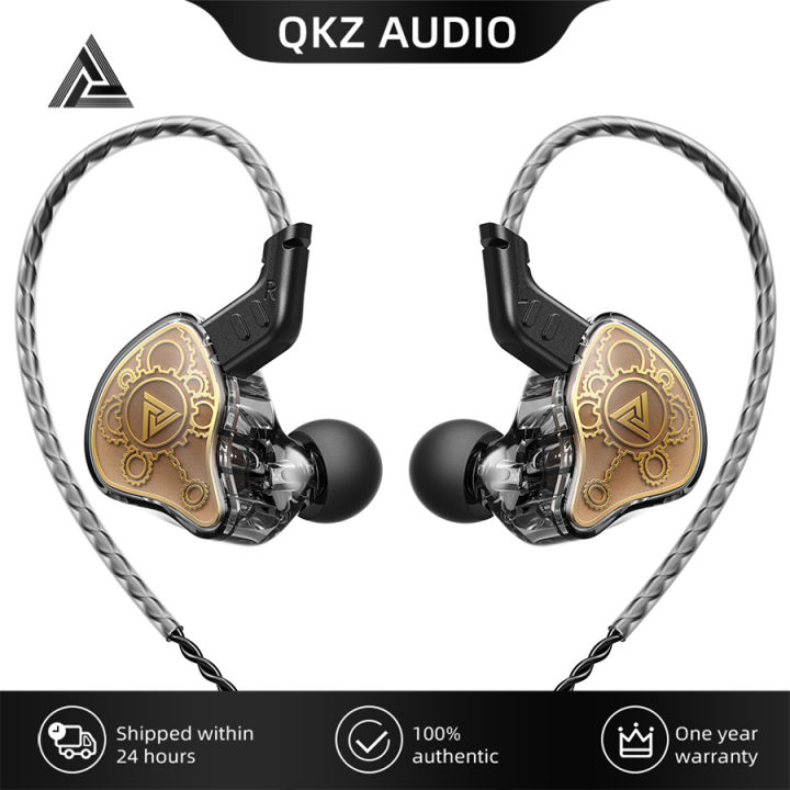 QKZ HI7T In Ear Headphones HIFI Monitoring Wired Control Subwoofer Wired Headphones for Mobile Running Live Streaming Headphones