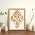 1PC A4 Vintage Baroque Stencil for Wall Painting – DIY Classic Floral Template for Home Decor. 