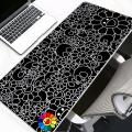 Art Skull Flower Gaming Mouse Pad，Large Non-Slip Locking Edge，Aesthetic Washable  Desk Pad for Home Office，Gamer. 