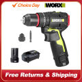 WORX WU130X 12V Cordless Electric Screwdriver Drill 40Nm Brushless Motor for Metalworking Home Lithium Battery Power Tools. 