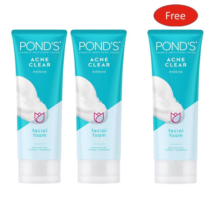 Ponds Acne Clear Face Wash 100 gm Buy 2 Get 1 Free