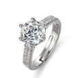 Diamond Cathedral Ring Adjustable Size. 